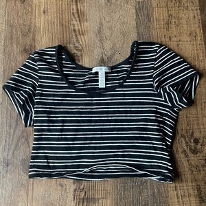 Striped cropped T-shirt